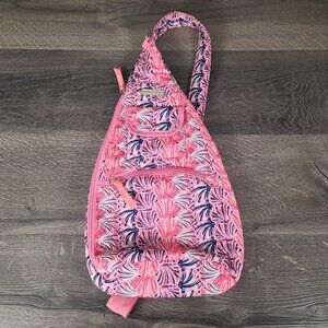 Simply Southern Pink Seashell Quilted Crossbody Backpack